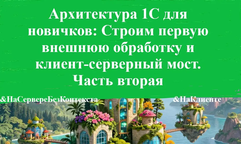 Архитектура 1С для новичков: Строим первую внешнюю обработку и клиент-серверный мост. Часть вторая