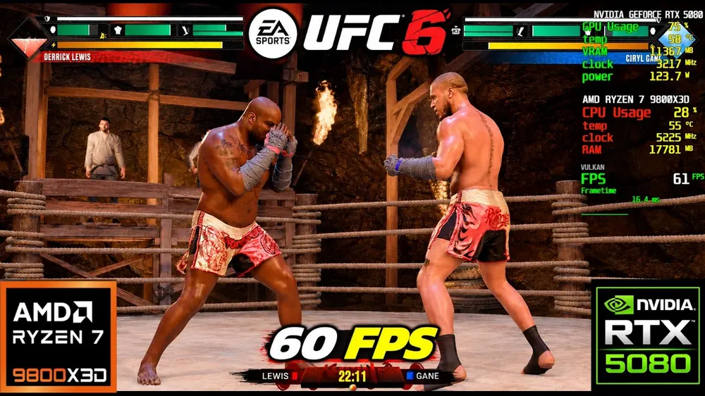 Всего четыре месяца после релиза: консольный эксклюзив UFC 6 уже работает на ПК при 60 FPS через KytyPS5