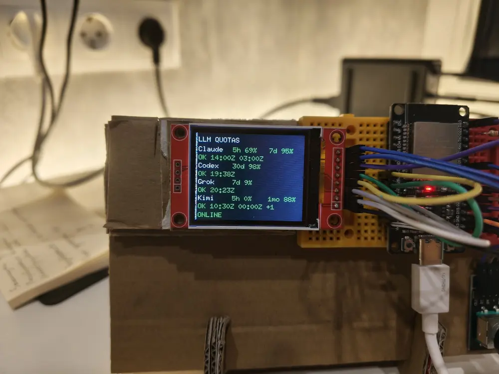 Я сделал экран для мониторинга моих квот LLM провайдеров