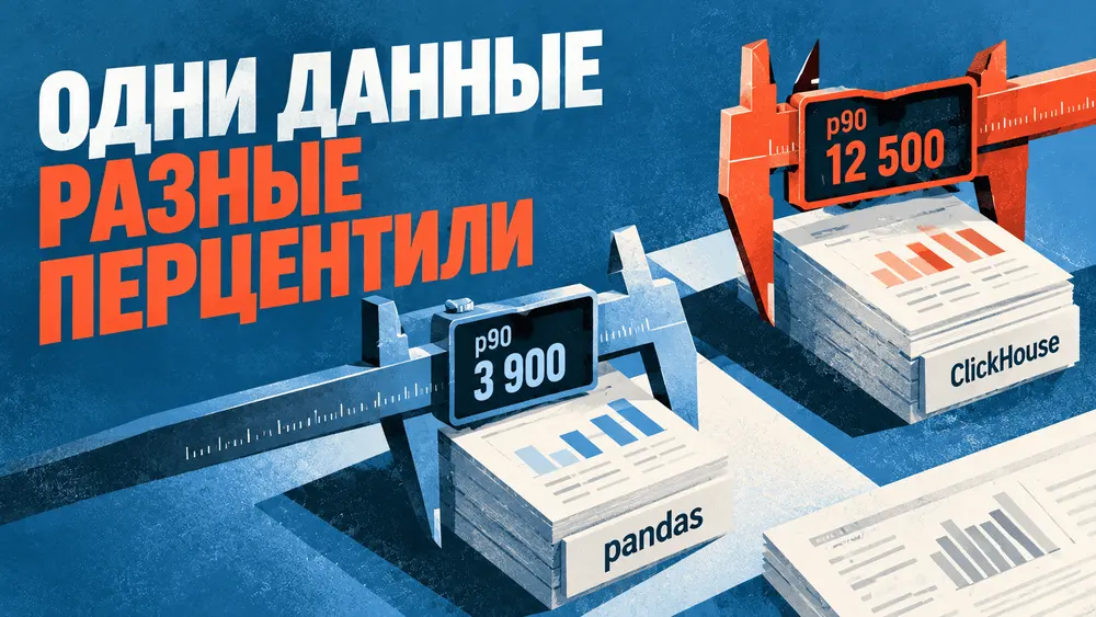 Почему pandas и ClickHouse считают разные перцентили на одних данных и как добиться совпадения