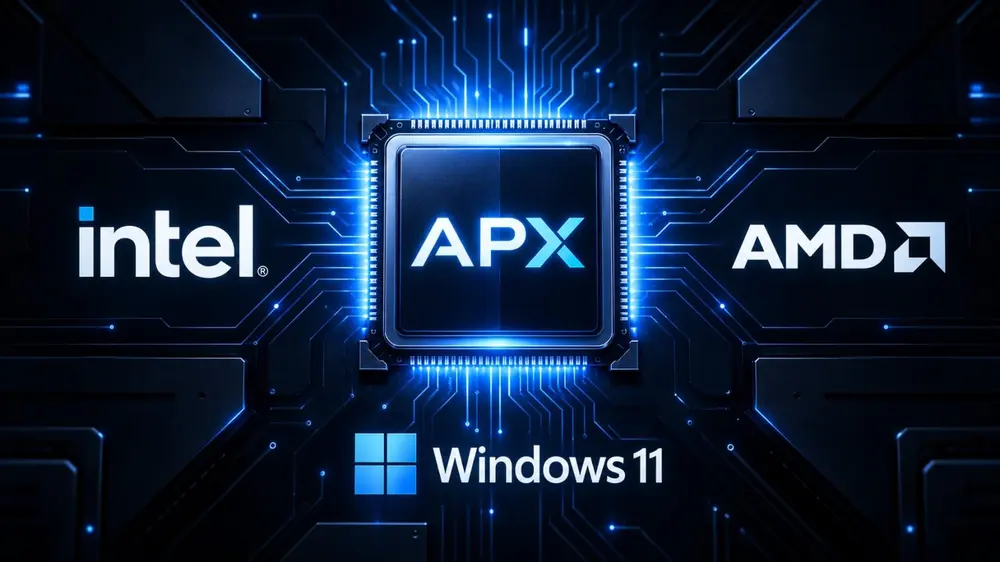 Windows 11 готовят к поддержке Intel APX - технология может ускорить будущие процессоры Intel и AMD