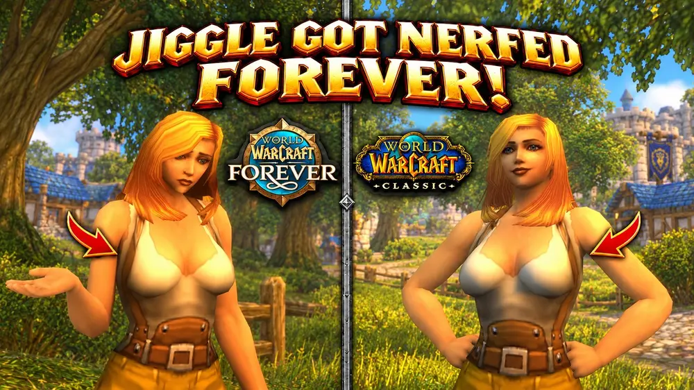 Фанаты World of Warcraft потребовали вернуть физику груди в WoW: Forever