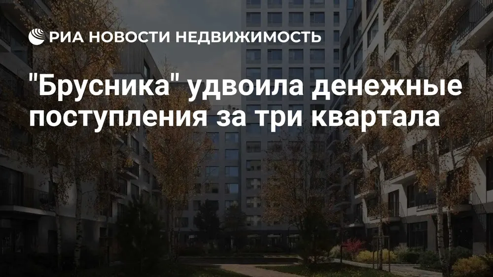 "Брусника" удвоила денежные поступления за три квартала