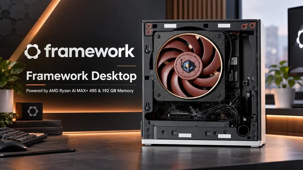 Объём 4,5 литра, кулер Noctua и «шашечки». Framework Desktop в конфигурации с Ryzen AI Max+ Pro 495 и 192 ГБ ОЗУ уже можно предзаказать