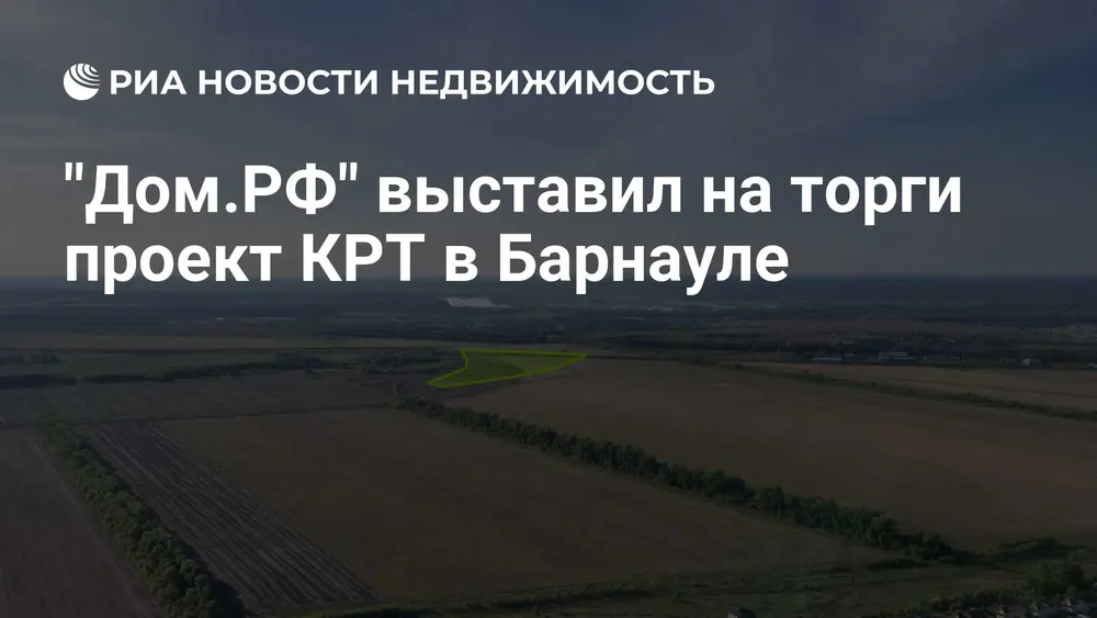 "Дом.РФ" выставил на торги проект КРТ в Барнауле