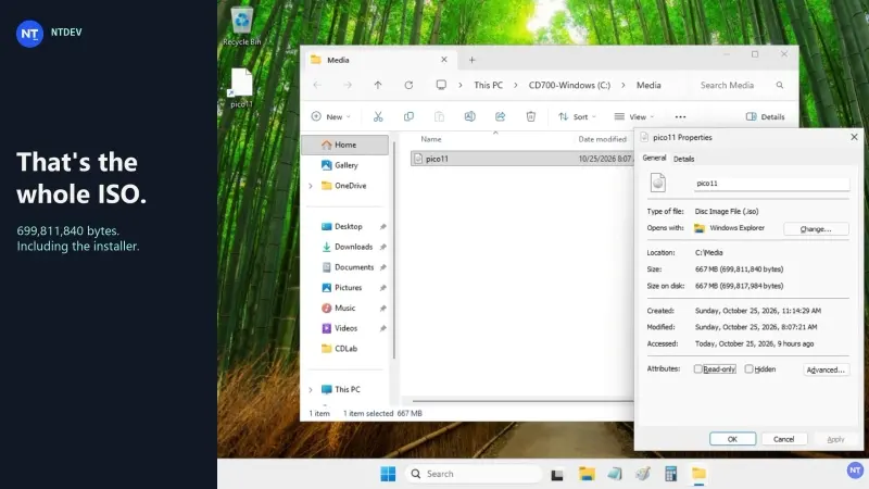 Windows 11 уместилась на CD-диске — урезанная до 700 Мбайт система загружается и запускает приложения
