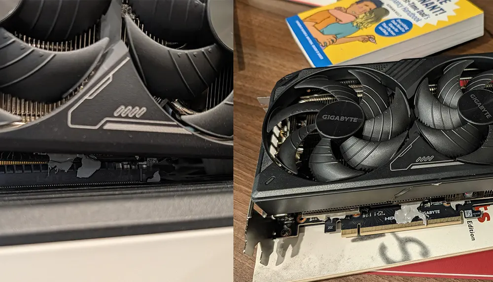 Проблема не исчезла: владелец пятимесячной RTX 5080 Gigabyte снова пожаловался на вытекший термогель