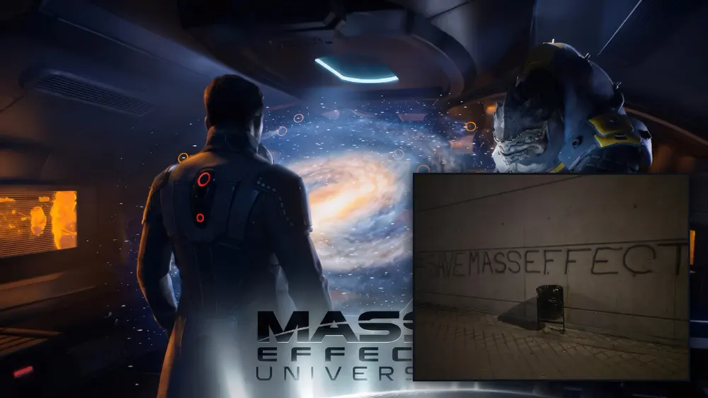 Граффити "Спасите Mass Effect" у офиса EA в Мадриде вызвало споры среди фанатов