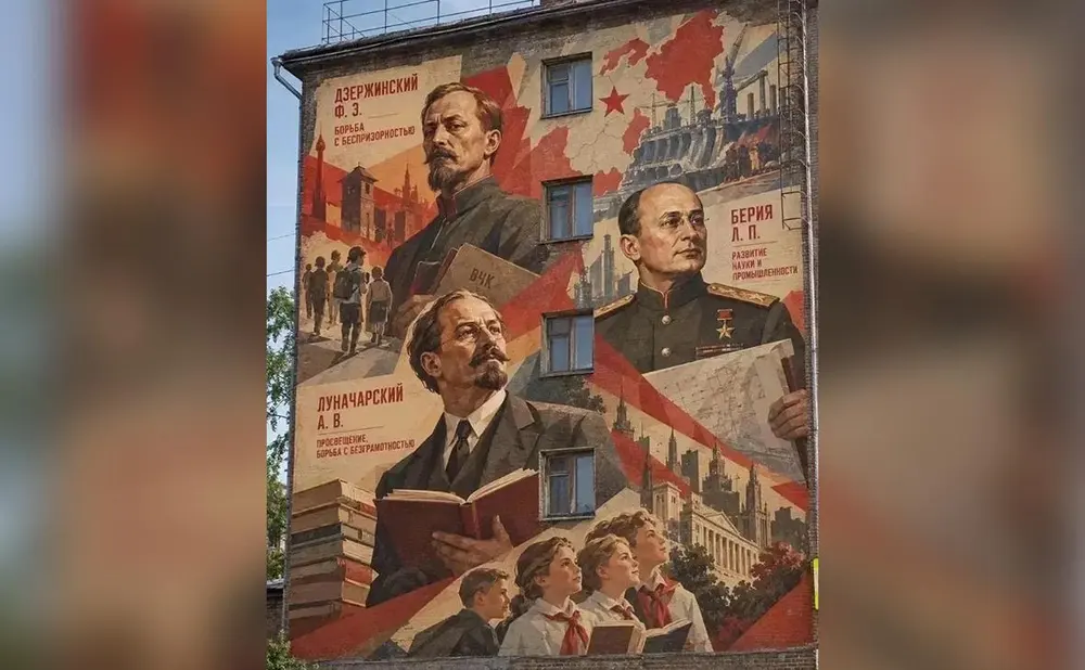 После памятника Сталину жителям Череповца предложили мурал с Берией