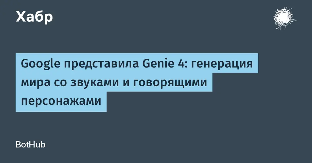 Google представила Genie 4: генерация мира со звуками и говорящими персонажами