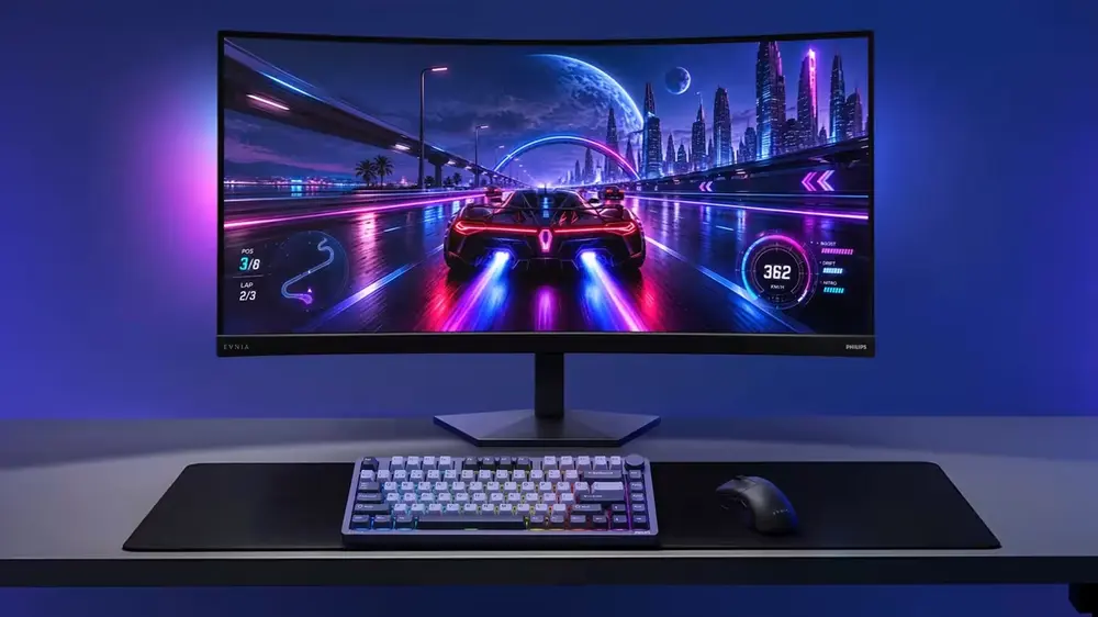 Philips представила первый в мире сверхширокий 36-дюймовый игровой монитор с частотой 260 Гц - Evnia 36M4C5500P