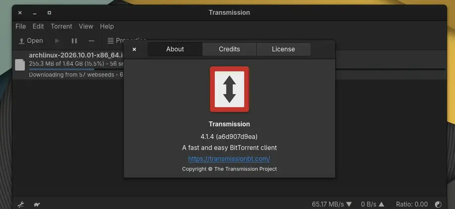 Вышло обновление BitTorrent-клиента Transmission 4.1.4