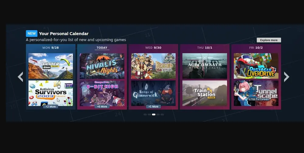 Valve объявила о переносе личного календаря из Steam Labs