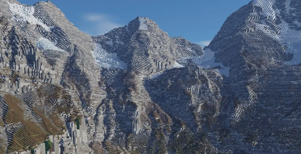 Энтузиаст воссоздал всю Швейцарию в Minecraft в масштабе 1:1 - горы достигают более 4600 блоков в высоту
