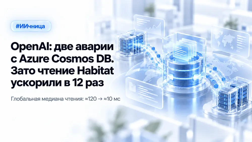 OpenAI: две аварии с Azure Cosmos DB. Зато чтение Habitat ускорили в 12 раз