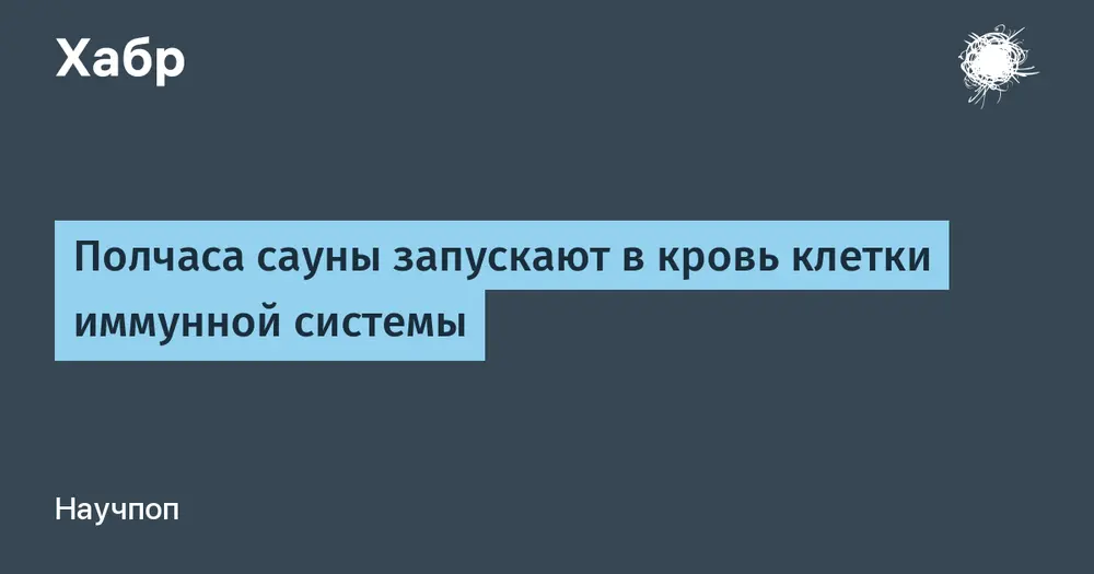 Полчаса сауны запускают в кровь клетки иммунной системы