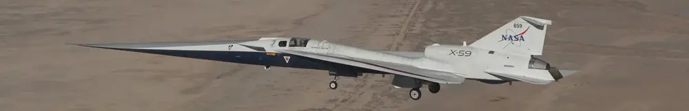 Сверхзвуковой самолет NASA X-59 за год выполнил 41 полёт и разогнался до 1650 км/ч