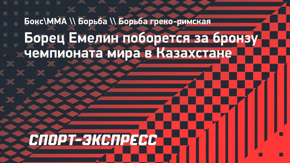 Борец Емелин поборется за бронзу чемпионата мира в Казахстане